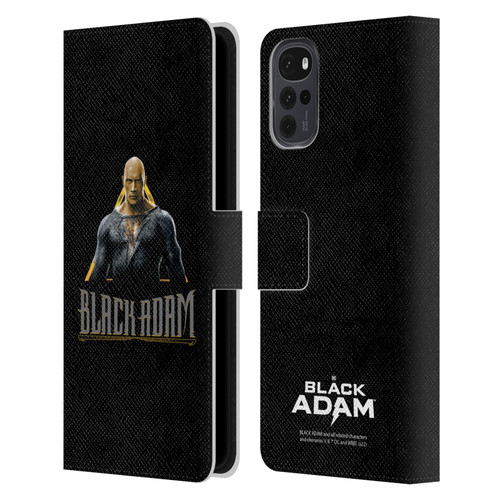 Black Adam Graphics Black Adam Leather Book Wallet Case Cover For Motorola Moto G22