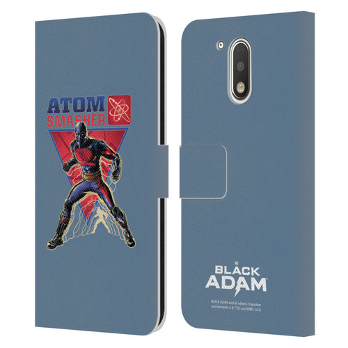 Black Adam Graphics Atom Smasher Leather Book Wallet Case Cover For Motorola Moto G41