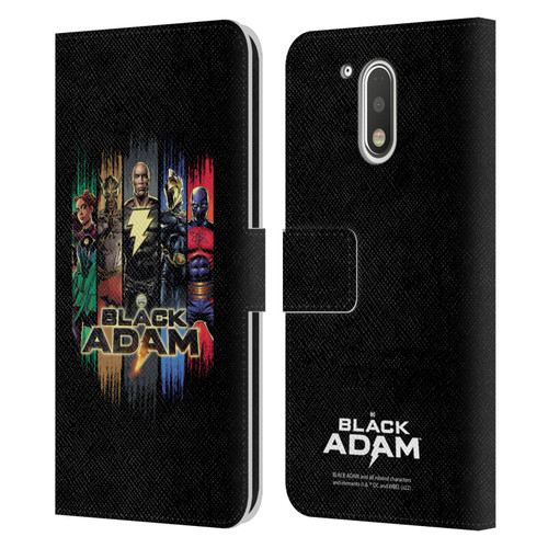 Black Adam Graphics Group Leather Book Wallet Case Cover For Motorola Moto G41