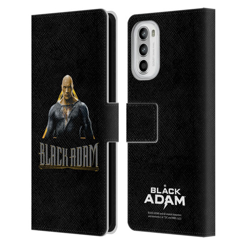 Black Adam Graphics Black Adam Leather Book Wallet Case Cover For Motorola Moto G52