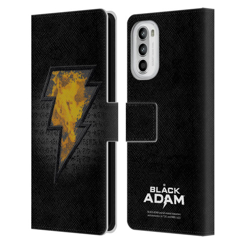 Black Adam Graphics Icon Leather Book Wallet Case Cover For Motorola Moto G52