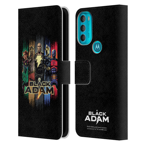 Black Adam Graphics Group Leather Book Wallet Case Cover For Motorola Moto G71 5G