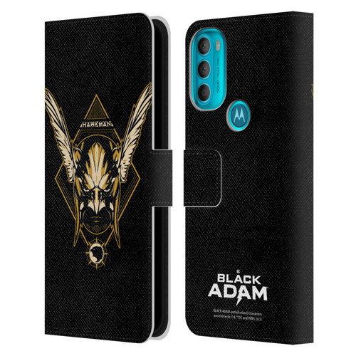 Black Adam Graphics Hawkman Leather Book Wallet Case Cover For Motorola Moto G71 5G