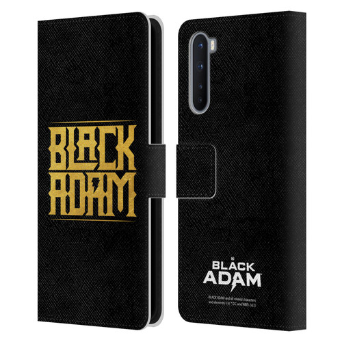 Black Adam Graphics Logotype Leather Book Wallet Case Cover For OnePlus Nord 5G