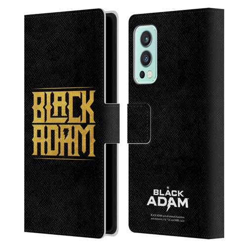 Black Adam Graphics Logotype Leather Book Wallet Case Cover For OnePlus Nord 2 5G