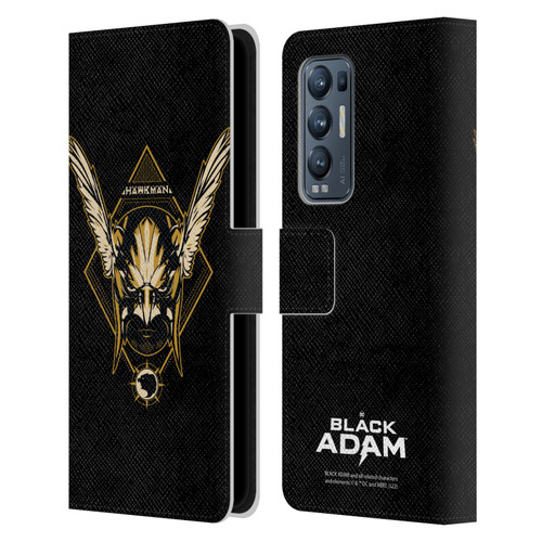 Black Adam Graphics Hawkman Leather Book Wallet Case Cover For OPPO Find X3 Neo / Reno5 Pro+ 5G