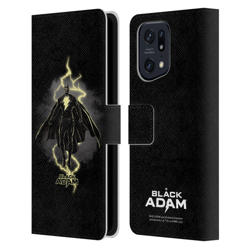 Black Adam Graphics Lightning Leather Book Wallet Case Cover For OPPO Find X5 Pro