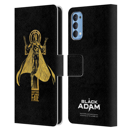 Black Adam Graphics Doctor Fate Leather Book Wallet Case Cover For OPPO Reno 4 5G