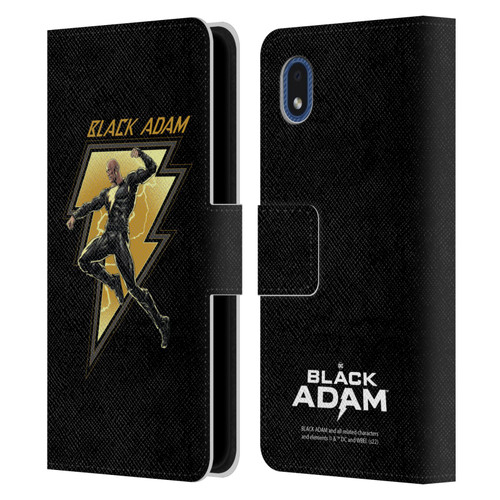 Black Adam Graphics Black Adam 2 Leather Book Wallet Case Cover For Samsung Galaxy A01 Core (2020)