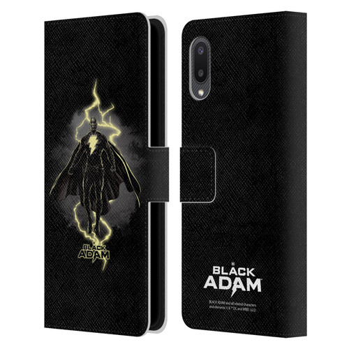 Black Adam Graphics Lightning Leather Book Wallet Case Cover For Samsung Galaxy A02/M02 (2021)