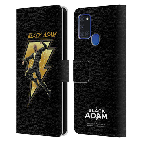 Black Adam Graphics Black Adam 2 Leather Book Wallet Case Cover For Samsung Galaxy A21s (2020)