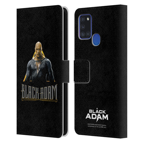 Black Adam Graphics Black Adam Leather Book Wallet Case Cover For Samsung Galaxy A21s (2020)