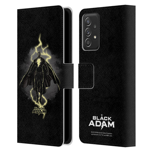 Black Adam Graphics Lightning Leather Book Wallet Case Cover For Samsung Galaxy A52 / A52s / 5G (2021)