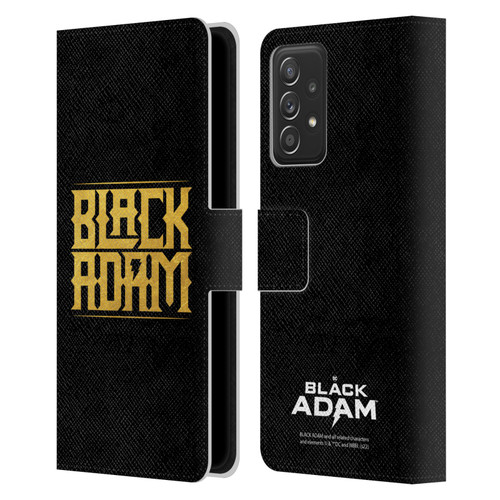 Black Adam Graphics Logotype Leather Book Wallet Case Cover For Samsung Galaxy A53 5G (2022)