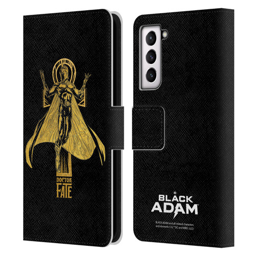 Black Adam Graphics Doctor Fate Leather Book Wallet Case Cover For Samsung Galaxy S21 FE 5G