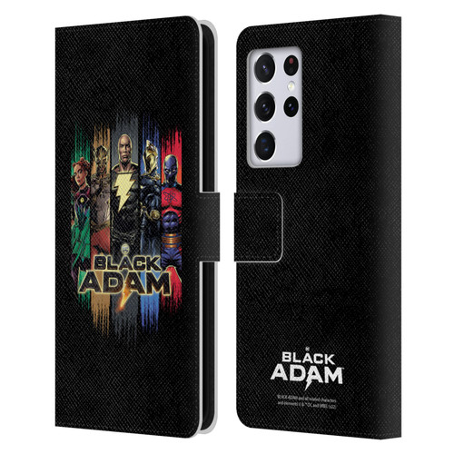 Black Adam Graphics Group Leather Book Wallet Case Cover For Samsung Galaxy S21 Ultra 5G