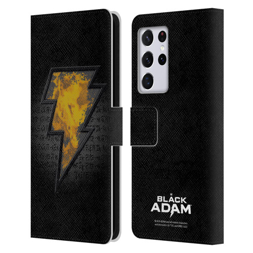 Black Adam Graphics Icon Leather Book Wallet Case Cover For Samsung Galaxy S21 Ultra 5G