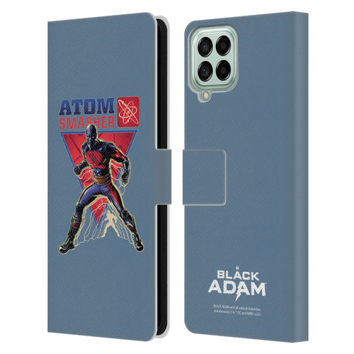 Black Adam Graphics Atom Smasher Leather Book Wallet Case Cover For Samsung Galaxy M53 (2022)