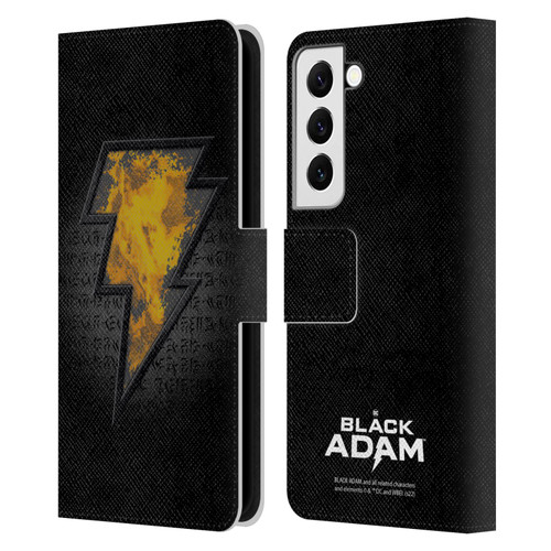 Black Adam Graphics Icon Leather Book Wallet Case Cover For Samsung Galaxy S22 5G
