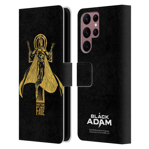 Black Adam Graphics Doctor Fate Leather Book Wallet Case Cover For Samsung Galaxy S22 Ultra 5G