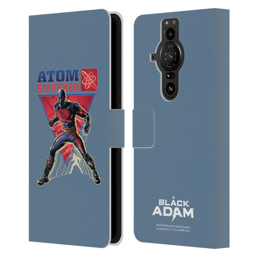 Black Adam Graphics Atom Smasher Leather Book Wallet Case Cover For Sony Xperia Pro-I