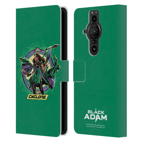 Black Adam Graphics Cyclone Leather Book Wallet Case Cover For Sony Xperia Pro-I
