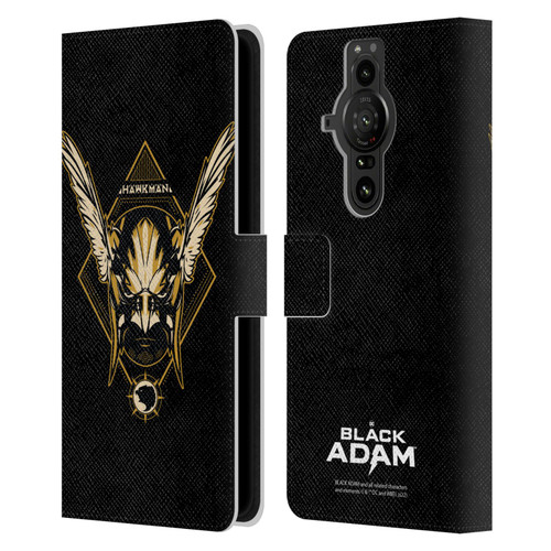 Black Adam Graphics Hawkman Leather Book Wallet Case Cover For Sony Xperia Pro-I