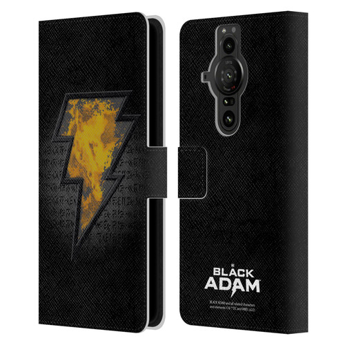 Black Adam Graphics Icon Leather Book Wallet Case Cover For Sony Xperia Pro-I