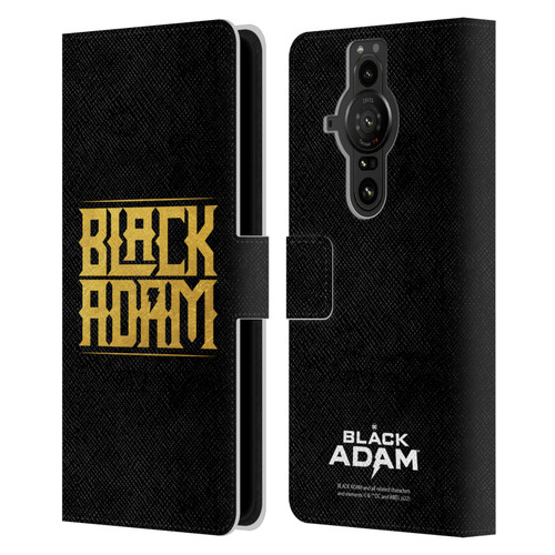 Black Adam Graphics Logotype Leather Book Wallet Case Cover For Sony Xperia Pro-I
