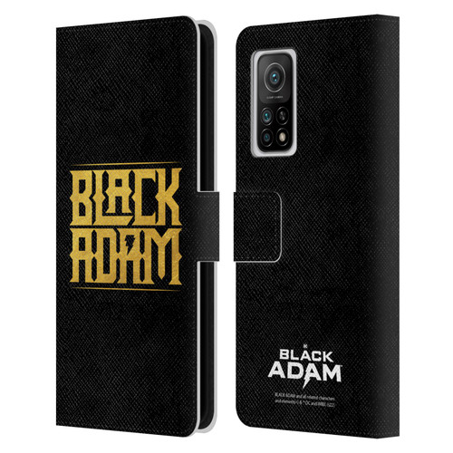 Black Adam Graphics Logotype Leather Book Wallet Case Cover For Xiaomi Mi 10T 5G