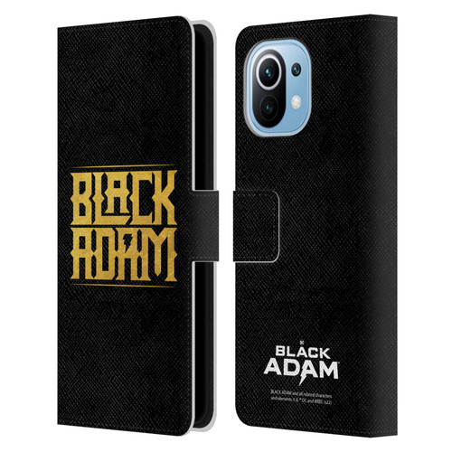 Black Adam Graphics Logotype Leather Book Wallet Case Cover For Xiaomi Mi 11