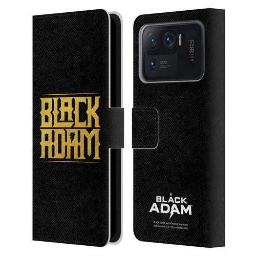 Black Adam Graphics Logotype Leather Book Wallet Case Cover For Xiaomi Mi 11 Ultra