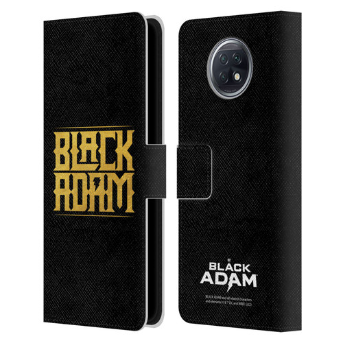 Black Adam Graphics Logotype Leather Book Wallet Case Cover For Xiaomi Redmi Note 9T 5G