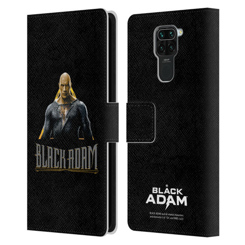 Black Adam Graphics Black Adam Leather Book Wallet Case Cover For Xiaomi Redmi Note 9 / Redmi 10X 4G