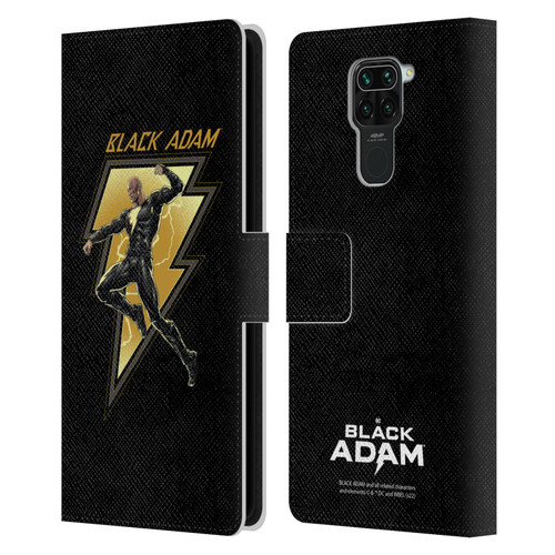 Black Adam Graphics Black Adam 2 Leather Book Wallet Case Cover For Xiaomi Redmi Note 9 / Redmi 10X 4G