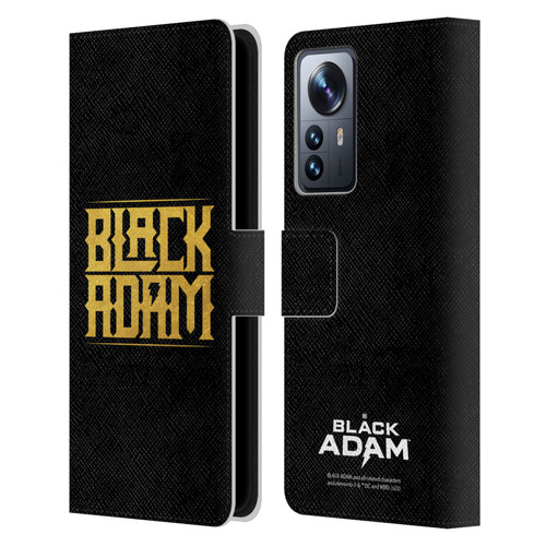 Black Adam Graphics Logotype Leather Book Wallet Case Cover For Xiaomi 12 Pro