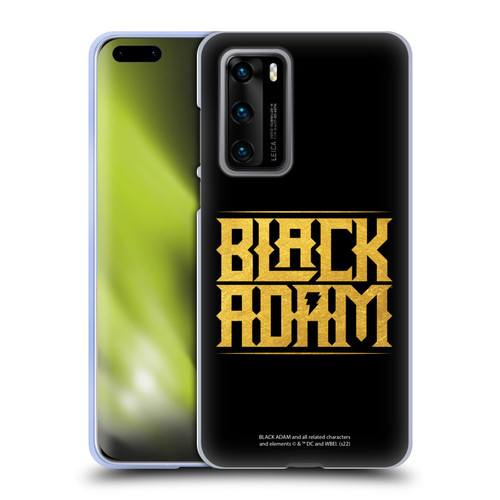Black Adam Graphics Logotype Soft Gel Case for Huawei P40 5G