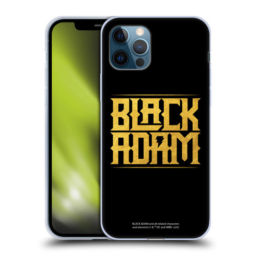 Black Adam Graphics Logotype Soft Gel Case for Apple iPhone 12 / iPhone 12 Pro