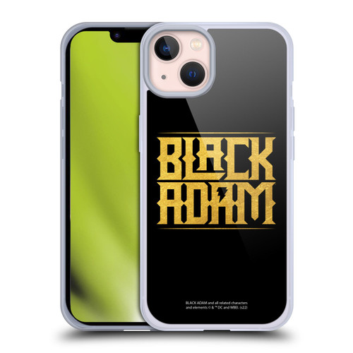 Black Adam Graphics Logotype Soft Gel Case for Apple iPhone 13