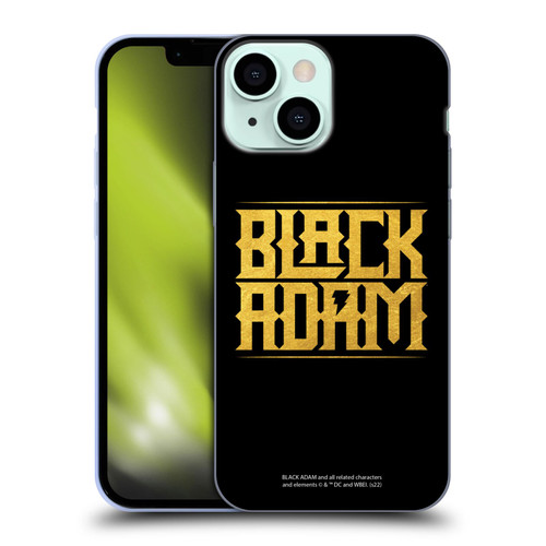 Black Adam Graphics Logotype Soft Gel Case for Apple iPhone 13 Mini