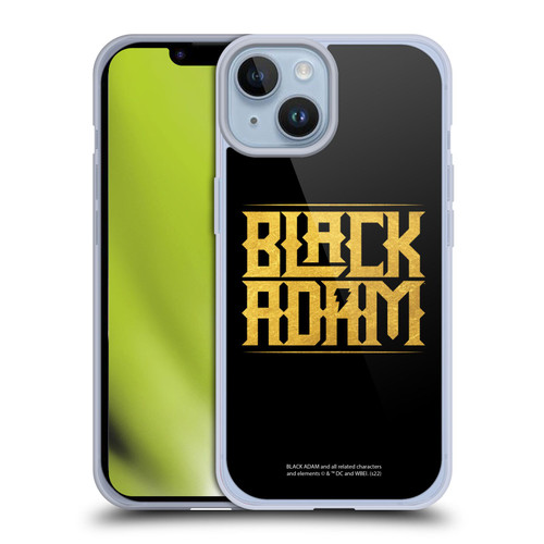 Black Adam Graphics Logotype Soft Gel Case for Apple iPhone 14