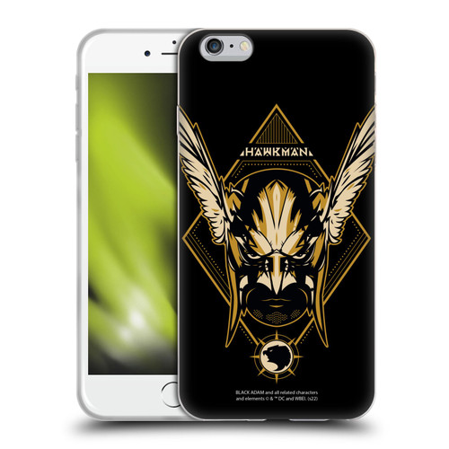 Black Adam Graphics Hawkman Soft Gel Case for Apple iPhone 6 Plus / iPhone 6s Plus