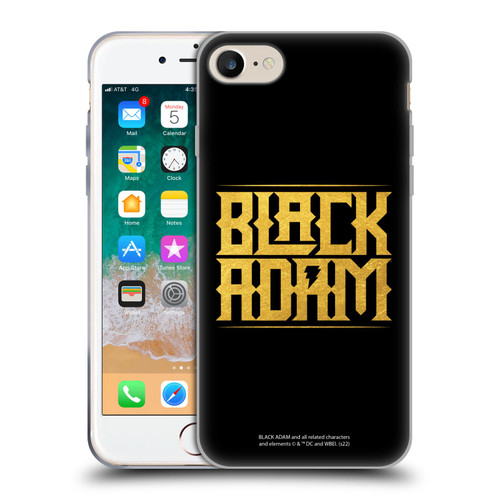 Black Adam Graphics Logotype Soft Gel Case for Apple iPhone 7 / 8 / SE 2020 & 2022