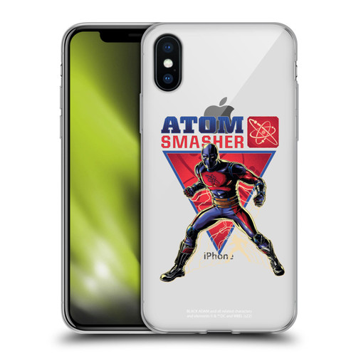 Black Adam Graphics Atom Smasher Soft Gel Case for Apple iPhone X / iPhone XS