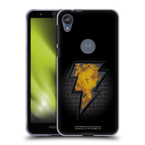 Black Adam Graphics Icon Soft Gel Case for Motorola Moto E6