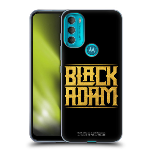 Black Adam Graphics Logotype Soft Gel Case for Motorola Moto G71 5G