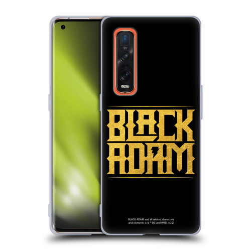 Black Adam Graphics Logotype Soft Gel Case for OPPO Find X2 Pro 5G