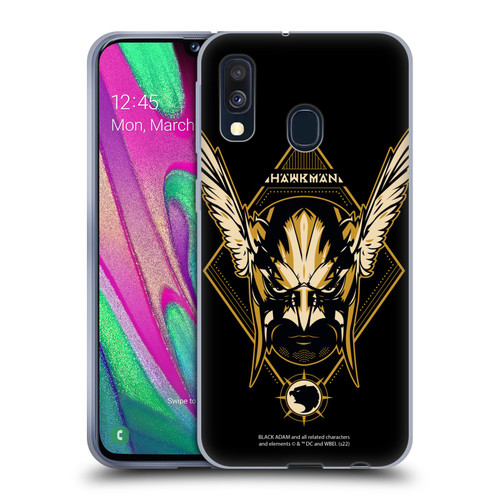 Black Adam Graphics Hawkman Soft Gel Case for Samsung Galaxy A40 (2019)