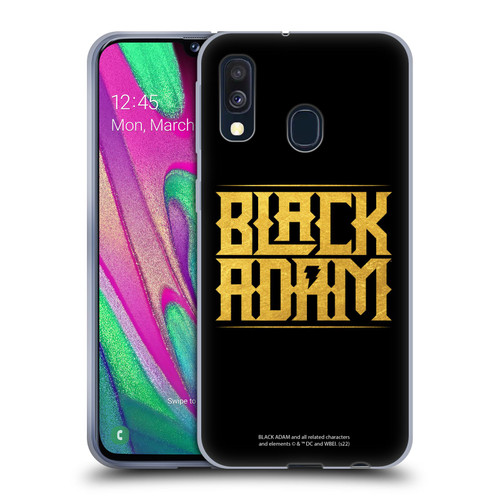 Black Adam Graphics Logotype Soft Gel Case for Samsung Galaxy A40 (2019)
