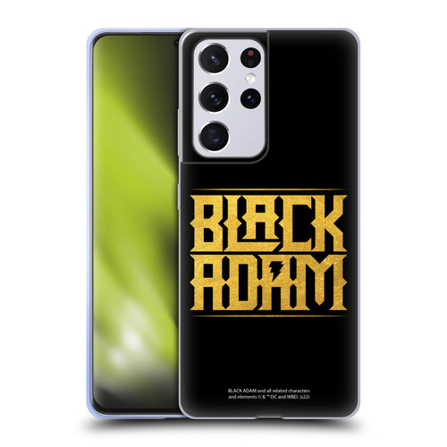 Black Adam Graphics Logotype Soft Gel Case for Samsung Galaxy S21 Ultra 5G